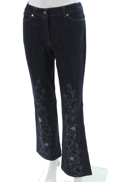 Escada Womens Bootcut Flared Dark Blue Jeans Size 36