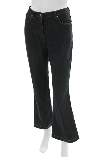 Escada Womens Dark Blue Mid Rise Button Jeans Size 34