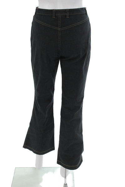 Escada Womens Dark Blue Mid Rise Button Jeans Size 34