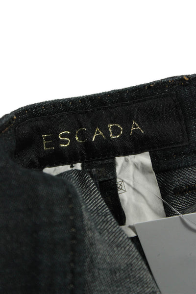 Escada Womens Dark Blue Mid Rise Button Jeans Size 34