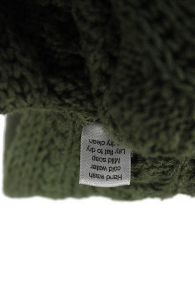 Peruvian Connection Women Cardigan Green Pima Cotton Long Sleeve Size S