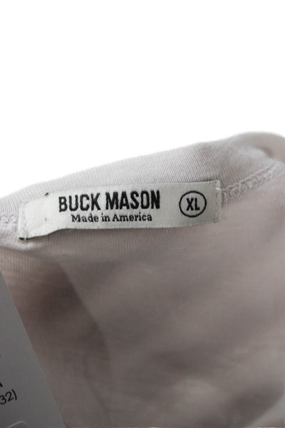 Buck Mason Women Beige Basic Cotton Crew Neck Short Sleeve T-Shirt Size XL