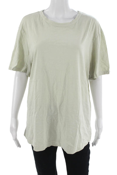 Buck Mason Womens Basic Cotton Crew Neck Short Sleeve T-Shirt Beige Size XL