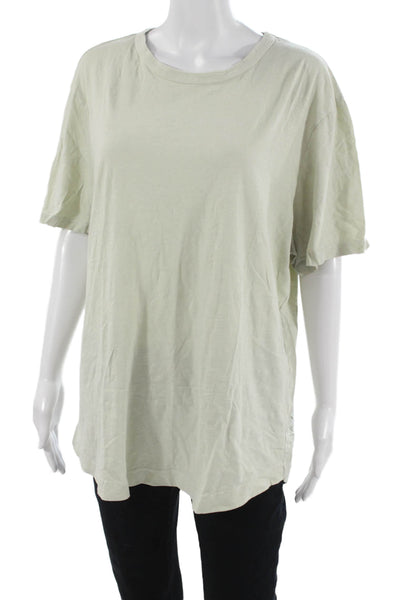 Buck Mason Womens Basic Cotton Crew Neck Short Sleeve T-Shirt Beige Size XL