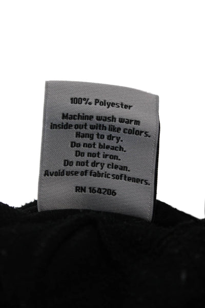 Dudley Stephens Women Pullover Sweater Black High Neck Zip Long Sleeve Size M