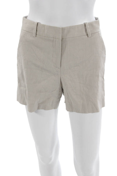 Theory Womens Beige Chino Shorts Hook & Eye Size 00