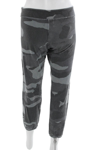 Monrow Womens Jogger Sweatpants Dark Gray Camo Drawstring Size XS