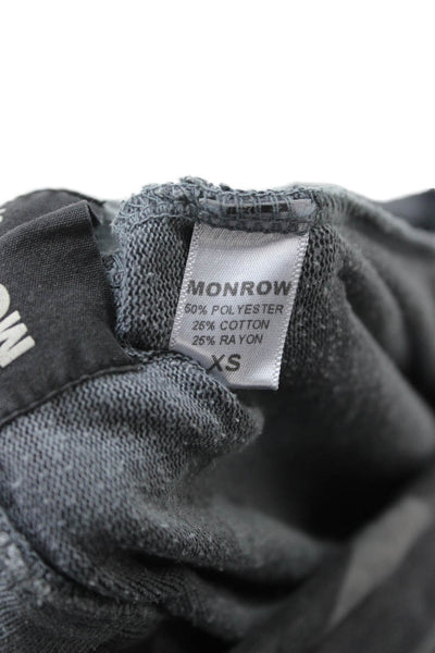 Monrow Womens Jogger Sweatpants Dark Gray Camo Drawstring Size XS
