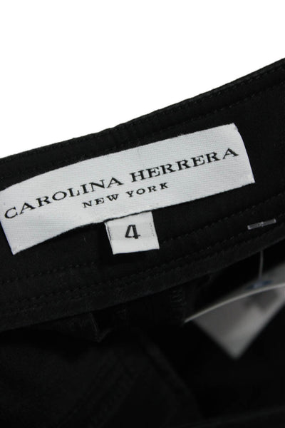 Carolina Herrera Women Dress Pants Black Zip 97% Cotton 3% Elastane Size 4