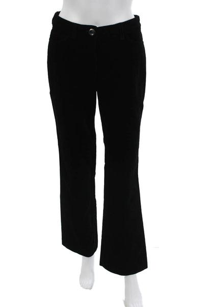 Escada Women Dress Pants Black Button 98% Cotton 2% Elastane Designer Size 36