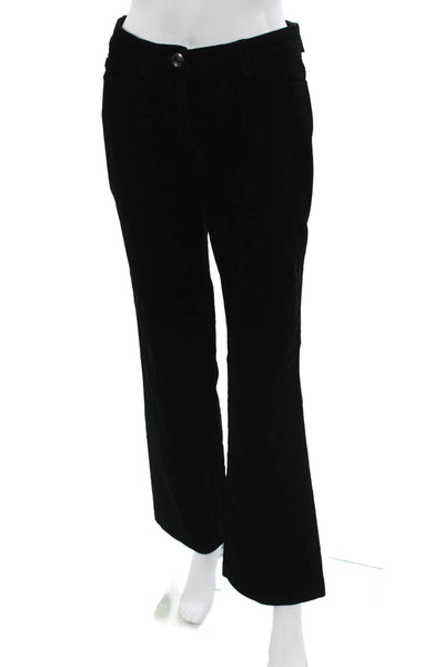 Escada Women Dress Pants Black Button 98% Cotton 2% Elastane Designer Size 36