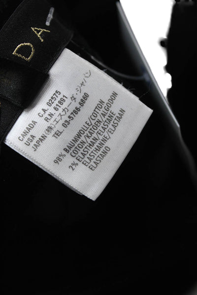 Escada Women Dress Pants Black Button 98% Cotton 2% Elastane Designer Size 36