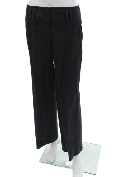Elie Tahari Women Dress Pants Black Cotton Blend Size 4