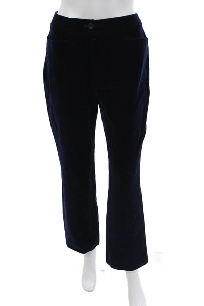 Escada Margaretha Ley Women Dress Pants Dark Blue Cotton Size 36
