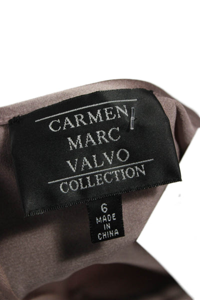 Carmen Marc Valvo Women Beige Dress Pants 28 Inseam Size 6