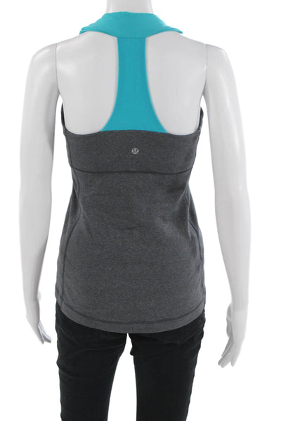 Lululemon Women Sports Tank Top Dark Gray Nylon Solid Size S