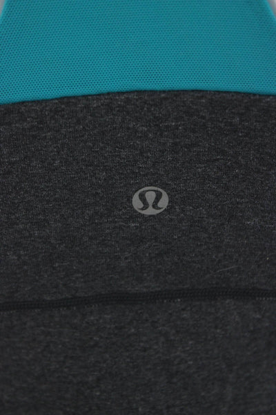 Lululemon Women Sports Tank Top Dark Gray Nylon Solid Size S