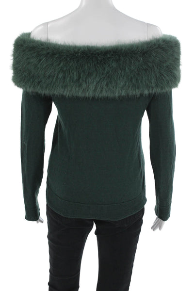Adrienne Landau Womens Green 100% Wool Pullover Sweater Long Sleeve Size M
