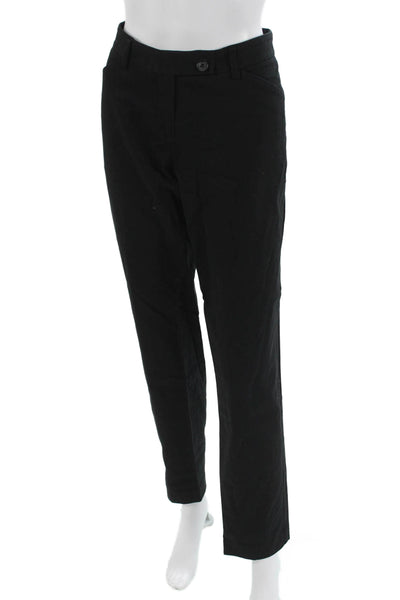 Theory Women Dress Pants Black Cotton Elastane Button Inseam 31 Size 10