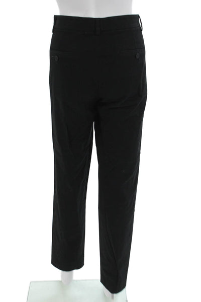 Theory Women Dress Pants Black Cotton Elastane Button Inseam 31 Size 10