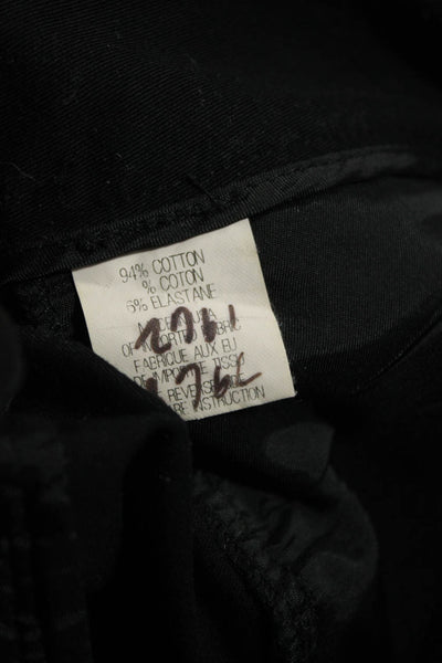 Theory Women Dress Pants Black Cotton Elastane Button Inseam 31 Size 10