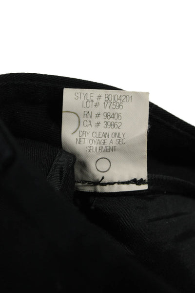 Theory Women Dress Pants Black Cotton Elastane Button Inseam 31 Size 10