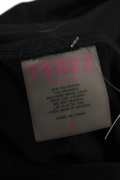 Terez Womens Ankle Leggings Black Polyester Spandex Size M