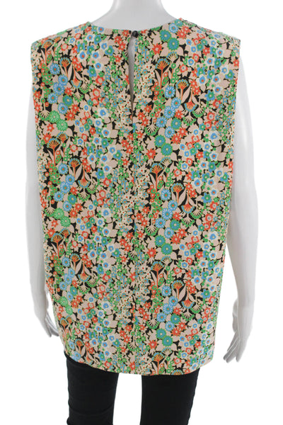 Ted Baker London Women Tunic Sleeveless Beige Floral Size 3
