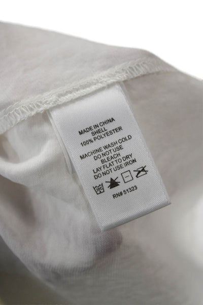 1. State Women White Bohemian Button Blouse Long Sleeve Polyester Size L