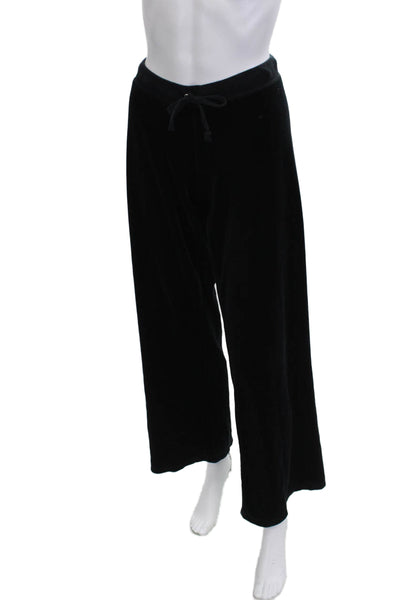 Juicy Couture Women Sweatpants Black Drawstring Cotton Blend Size L