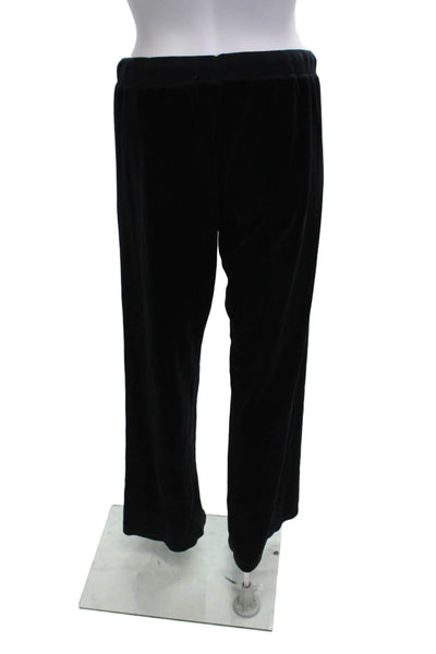Juicy Couture Women Sweatpants Black Drawstring Cotton Blend Size L