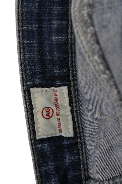 AG Adriano Goldschmied Women Cropped Boyfriend Jeans Dark Blue Size 30
