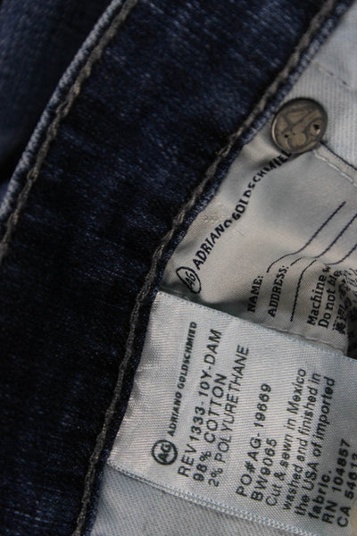AG Adriano Goldschmied Women Cropped Boyfriend Jeans Dark Blue Size 30