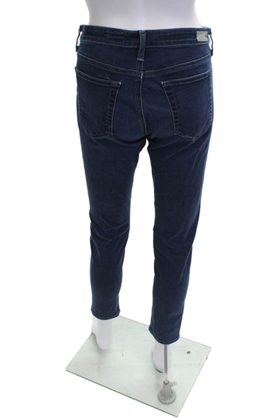 AG Adriano Goldschmied Womens Dark Blue Ankle Skinny Jeans Size 30