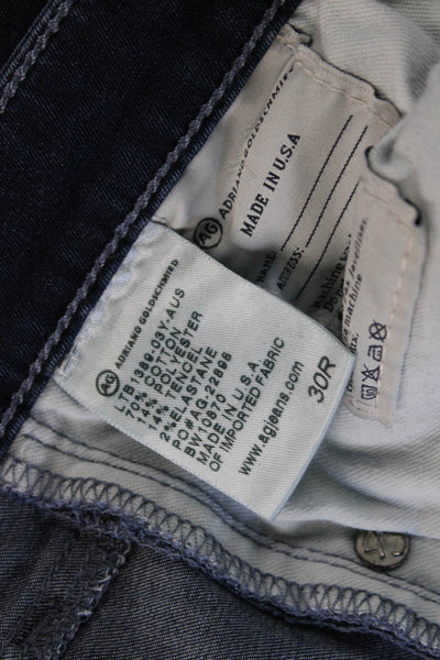 AG Adriano Goldschmied Womens Dark Blue Ankle Skinny Jeans Size 30