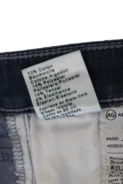 AG Adriano Goldschmied Womens Skinny Ankle Jeans Dark Blue Mid Rise Size 30