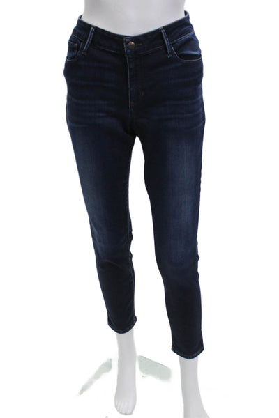 Joe's Collection Women Dark Blue Skinny Ankle Jeans Mid Rise Button Size 30