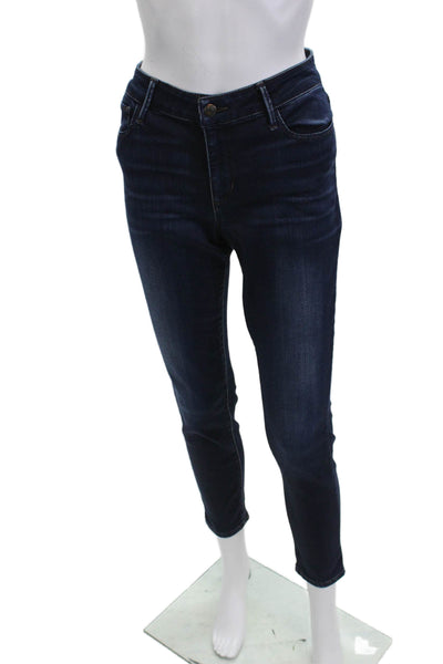 Joe's Collection Women Dark Blue Skinny Ankle Jeans Mid Rise Button Size 30