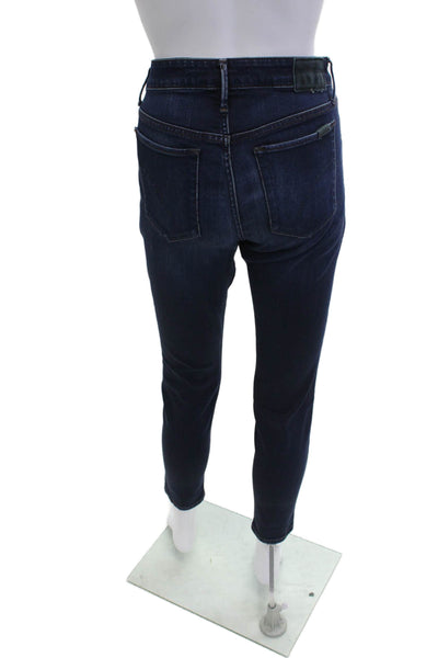 Joe's Collection Women Dark Blue Skinny Ankle Jeans Mid Rise Button Size 30