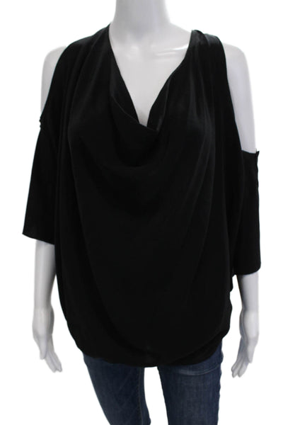 Ramy Brook Womens Black Polyester Designer Sleeveless Blouse Size XS