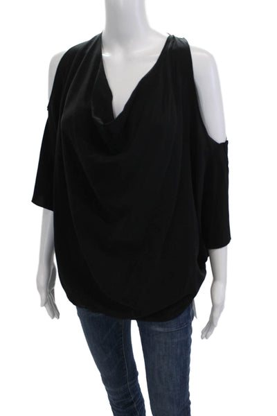 Ramy Brook Womens Black Polyester Designer Sleeveless Blouse Size XS