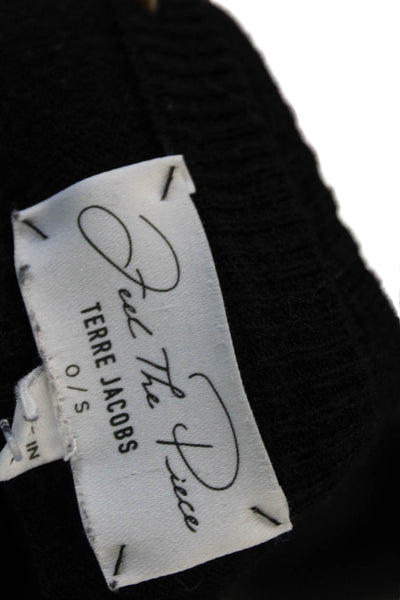 Feel The Piece Womens Pullover Sweater Black V-Neck Long Sleeve Size One Size