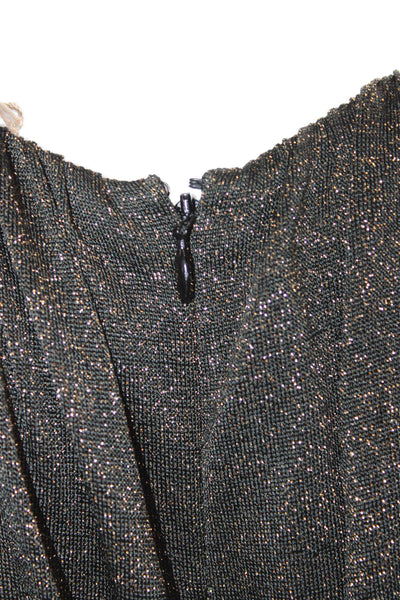 Pascal Millet Women Maxi Dress Black Sleeveless Crew Neck Hook and Eye Size 14