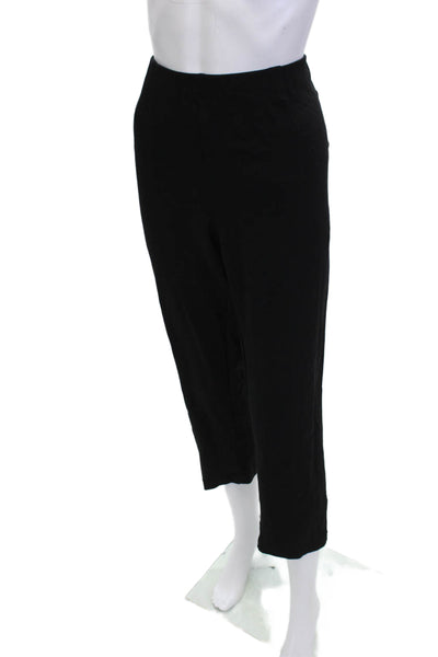 Eileen Fisher Women Black Cropped Ankle Pants Size 1X