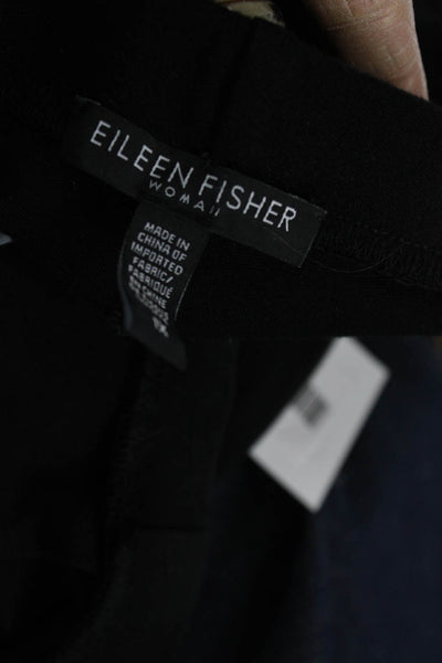Eileen Fisher Women Black Cropped Ankle Pants Size 1X