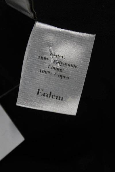 Erdem Womens Sheath Dress Black V Neck Sleeveless Knee Length Size 8