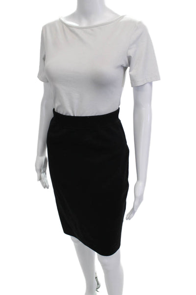 Escada Margaretha Ley Women Black Straight Pencil Skirt Size 38