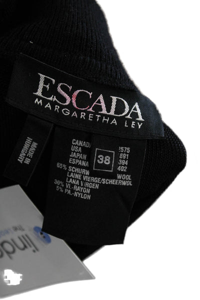 Escada Margaretha Ley Women Black Straight Pencil Skirt Size 38