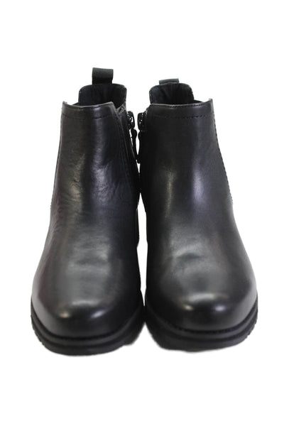 Munro Womens Leather Stretch Inset Darcy Ankle Boots Black Size 10 Medium