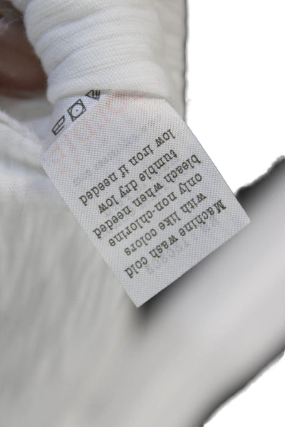 Goldie Womens Basic White Pima Cotton Round Neck Short Sleeve T-Shirt Size S